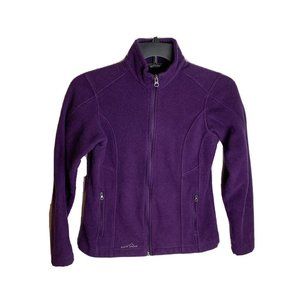 Eddie Bauer Ladies Full-Zip‎ Fleece Jacket Purple Size SM Style EB201 Pepsi Logo